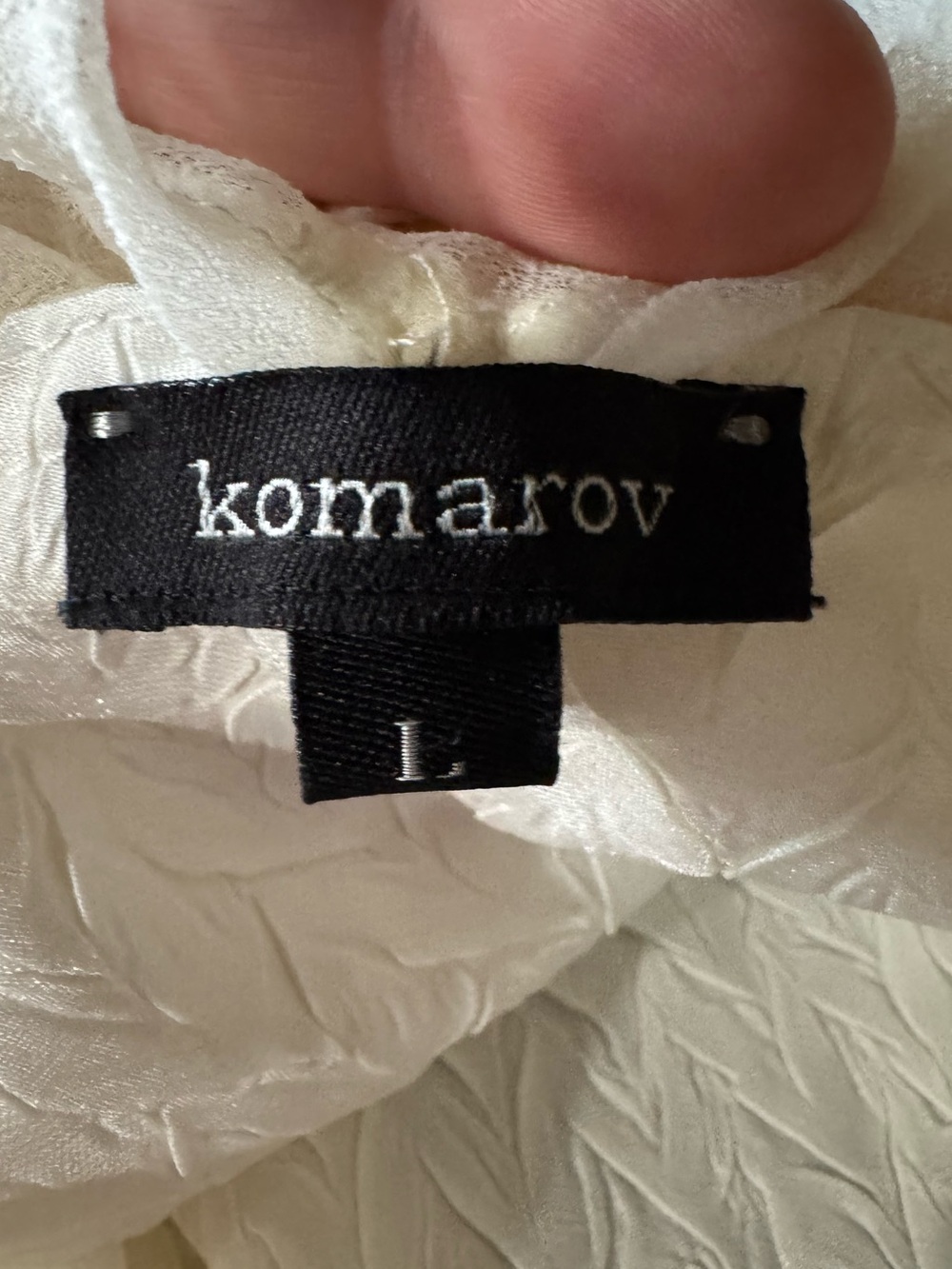 Komarov Layered Leaf Print Dress Size Large Art to Wear Maximalist Textured - Picture 6 of 11